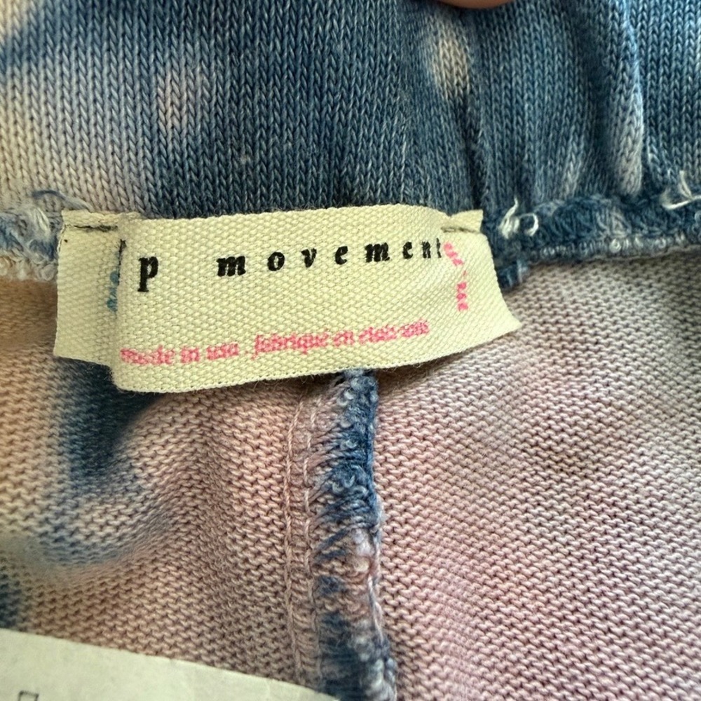 Free People Tie-Dye Track Pants in Navy, Pink, Yellow - Picture 5 of 12